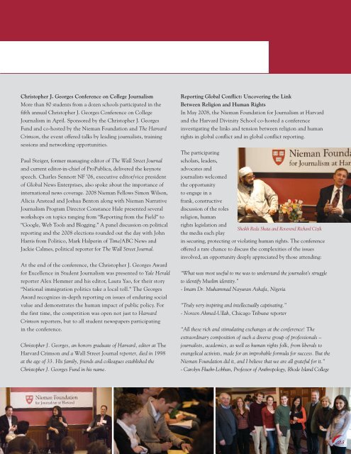 CELEBRATING - Nieman Foundation - Harvard University