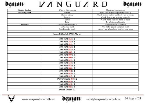 1 Page of 24 - Vanguard Demon Paintball Marker