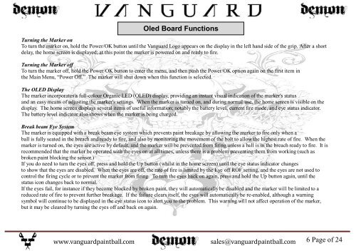 1 Page of 24 - Vanguard Demon Paintball Marker