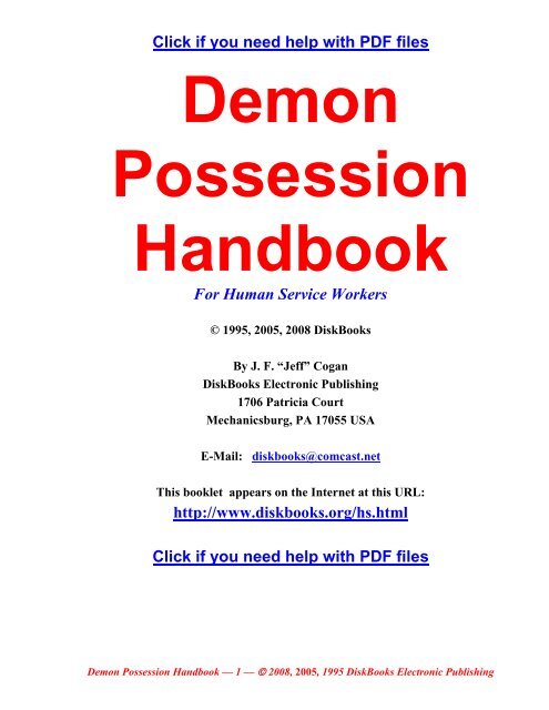 Demon Possession Handbook Diskbooks Electronic Publishing