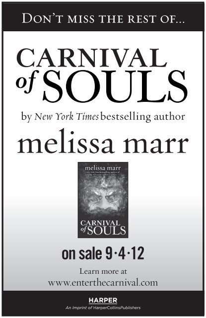 ChaPter 2 - Carnival of Souls by Melissa Marr