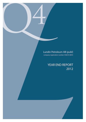 YEAR END REPORT 2012 - Lundin Petroleum