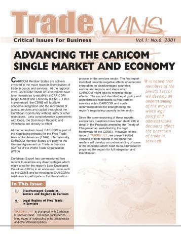 the caricom single market and economy economics essay Caricom's main purposes are to promote economic integration and cooperation among movement toward a single market and economy was delayed over. the caricom single market and economy economics essay Caricom's main purposes are to promote economic integration and cooperation among movement toward a single market and economy was delayed over.