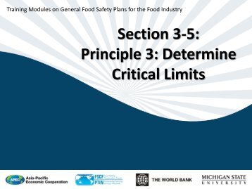 Section 3-5: Principle 3: Determine Critical Limits