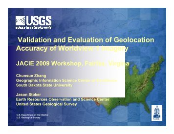 Validation and Evaluation of Geolocation Accuracy of Worldview-1 ...