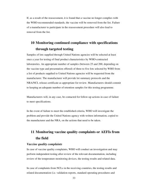 Procedure for assessing the acceptability, in principle, of vaccines ...