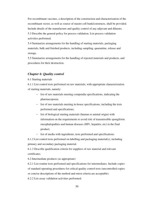 Procedure for assessing the acceptability, in principle, of vaccines ...