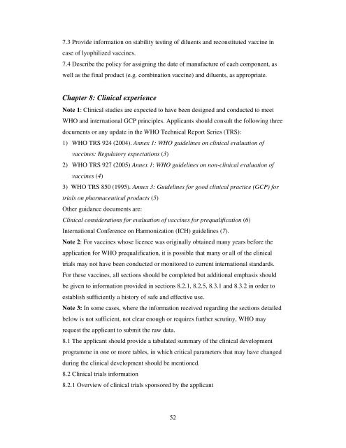 Procedure for assessing the acceptability, in principle, of vaccines ...