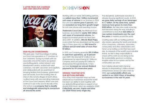 AdvAncing ouR globAl MoMentuM - Coca-Cola - Psddev.com