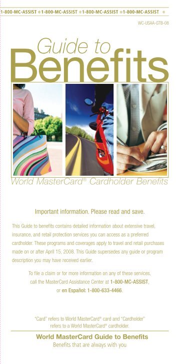 World Mastercard® Cardholder Benefits - USAA.com