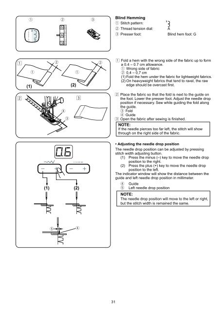 Download Manual - Janome