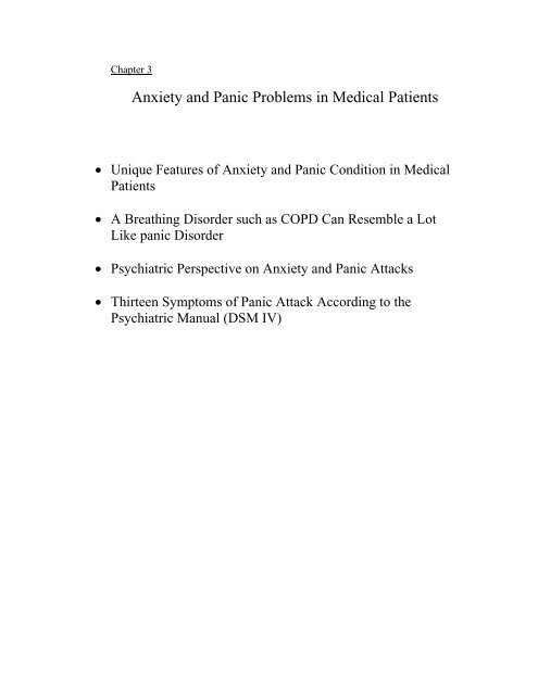 Anxiety and Panic Attacks In Emphysema ... - Mind Publications