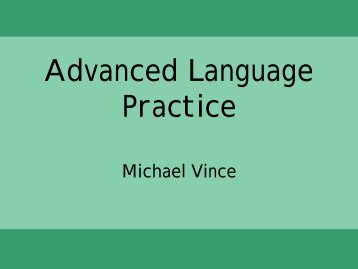 Advanced Language Practice