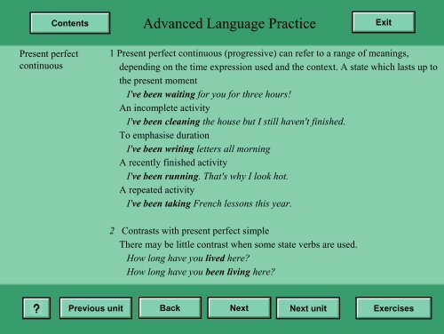 Advanced Language Practice