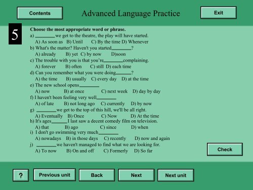 Advanced Language Practice