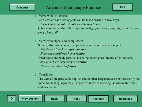 Advanced Language Practice