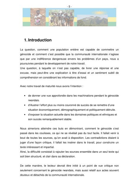 5.2. Tensions ethniques – un deuxième génocide