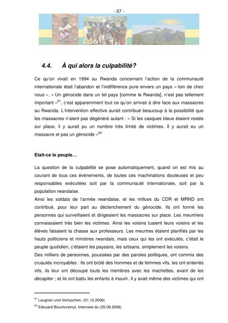 5.2. Tensions ethniques – un deuxième génocide