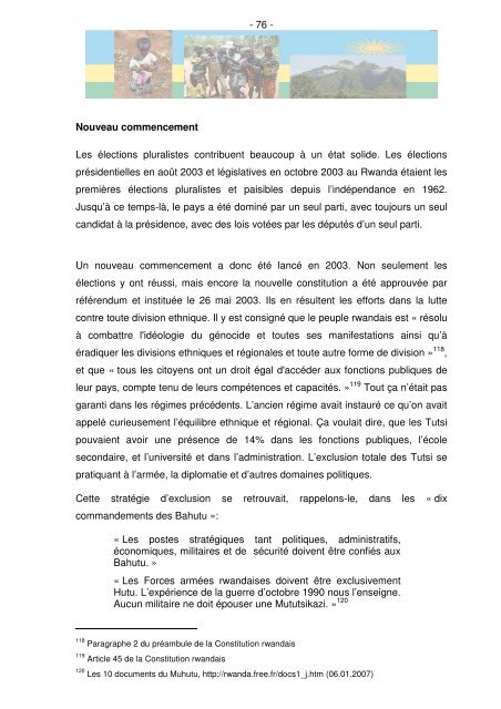 5.2. Tensions ethniques – un deuxième génocide