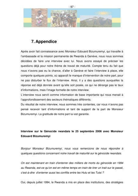 5.2. Tensions ethniques – un deuxième génocide