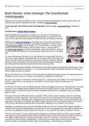 Book Review: Julian Assange: The Unauthorised Autobiography