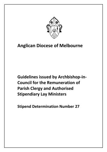 DeterminationNo27Guidelines - Anglican Diocese of Melbourne