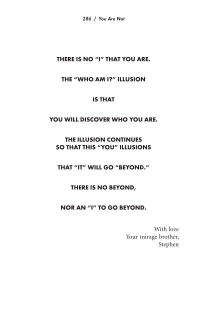 You Are Not Book.indb - Stephen H. Wolinsky Ph. D.