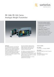 PR 1590, PR 1591 Series Analogue Weight Transmitter - Bienfait