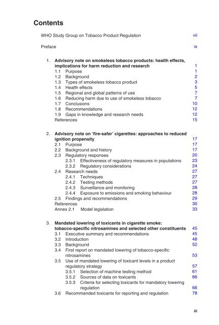 The Scientific Basis of Tobacco Product Regulation - World Health ...