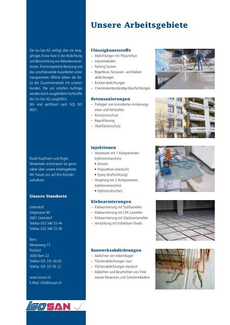 Bauwerksverstärkungen mit CFK-Lamellen - Iso-San AG