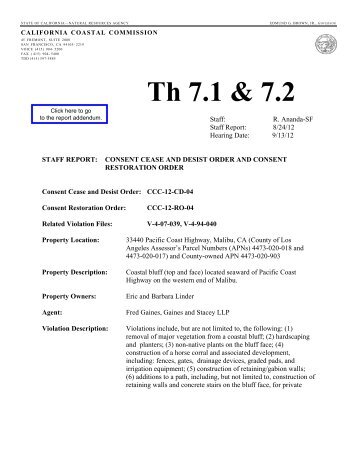 Consent Cease and Desist Order No. CCC-12 - State of California