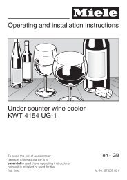 Operating and installation instructions Under counter wine cooler ...