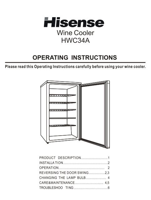 Hwc34a User Manual Pdf Hisense