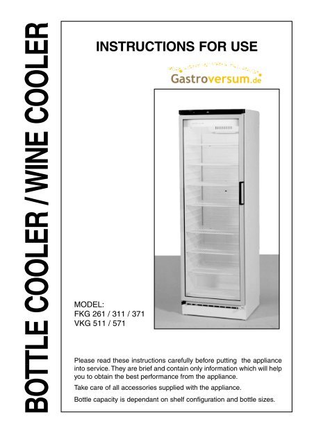 BOTTLE COOLER / WINE COOLER - Gastroversum