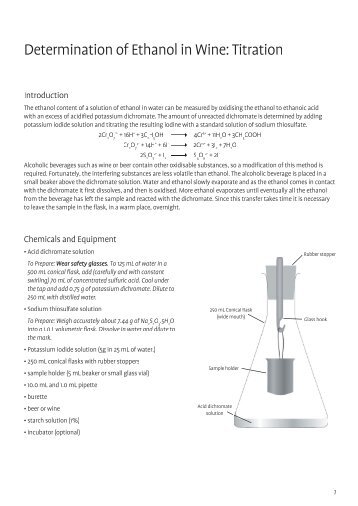 Determination of Ethanol in Wine: Titration