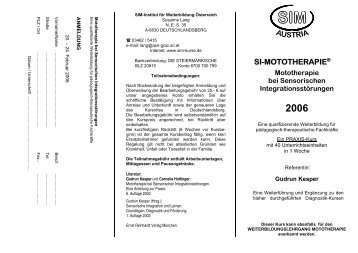 SI-MOTOTHERAPIE® - SIM - Institut für Weiterbildung