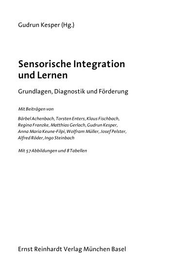 Sensorische Integration und Lernen - Ernst Reinhardt Verlag