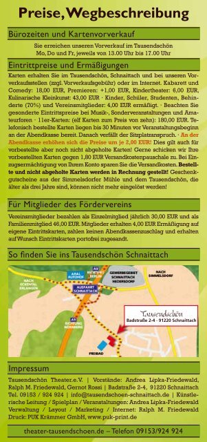 Programm - Herzlich willkommen im TausendschÃ¶n Schnaittach