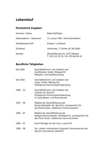 Lebenslauf - Konfliktkultur GmbH