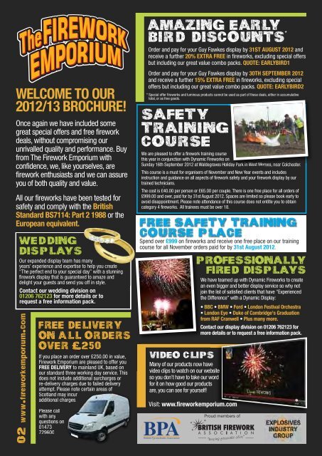 our 2012/13 brochure! - Firework Emporium