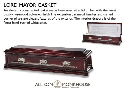 SELECTION OF COFFINS AND CASKETS - Allison Monkhouse