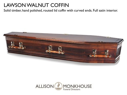 SELECTION OF COFFINS AND CASKETS - Allison Monkhouse