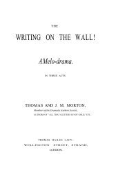 WRITING ON THE WALL! A Melo-drama. - Victorian Plays Project