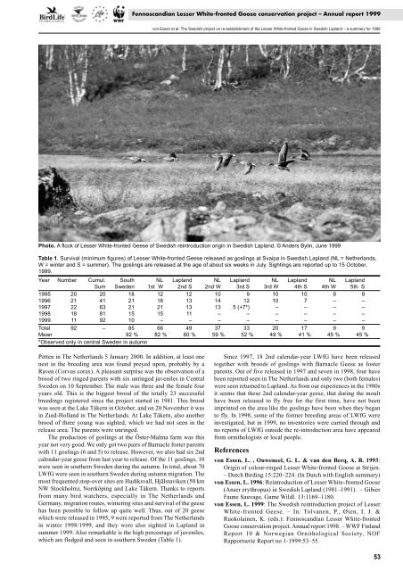 Fennoscandian Lesser White-fronted Goose conservation project ...