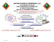WAYNE'S WORLD FIREWORKS, LLC - waynes world fireworks ...