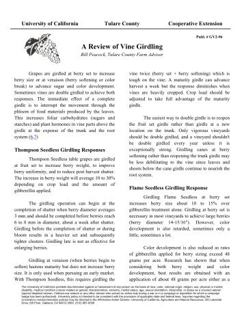 A Review of Vine Girdling - CE Tulare