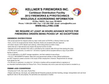 Puerto Rico Pricelists - Kellner's Fireworks