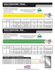 Advanced Digital Cable's EZ Access Control Cable Brochure