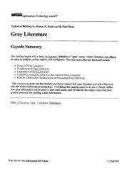 Grey Literature: Technical Briefing by Mason H. Soule and ... - OSS.net