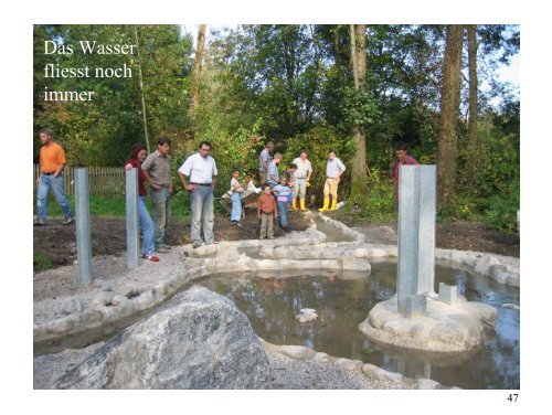 Wasserspielplatz Sindelsdorf Bauliche Entwicklung